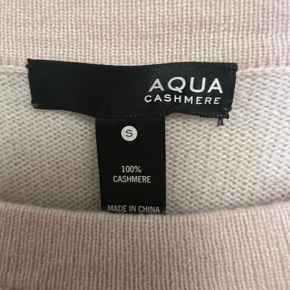 AQUA Baby Pink Cashmere Shirt Size Small - Picture 4 of 4